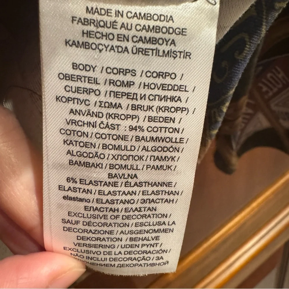 NWT LAUREN RALPH LAUREN Belting-Print Long-Sleeve Cotton Tee Size PM - Picture 9 of 13